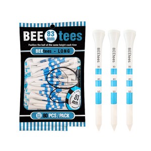 에이앤와이 BEEtees 대용량 우드 골프티 80p, 블루, 1개