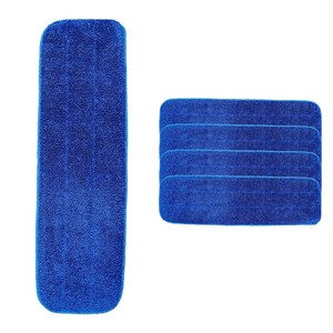 월드크린 극세사 밀대 걸레 루프 패드 블루 40cm, 5개