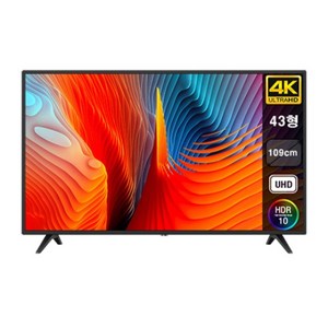 아이사 4K UHD LED TV, 109cm(43인치), F4300TU, 스탠드형, 고객직접설치