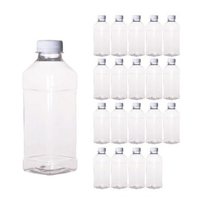 사각쥬스페트 화이트캡 음료용기, 20개, 500ml