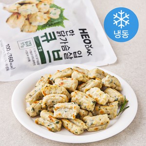 허닭 한입 닭가슴살 큐브 깻잎 (냉동), 100g, 5개