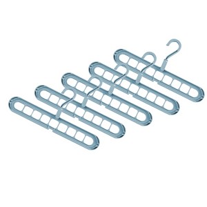 옷걸이 수납 행거, 블루, 5개입