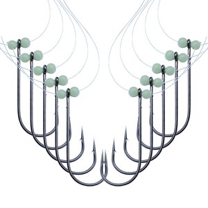 다운샷 채비 스트레이트 낚싯바늘, 10개입, 1세트