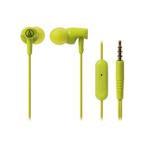 오디오테크니카 팝컬러 다이나믹 인이어 이어폰, ATH-CLR100iS, 라이트그린(LG)
