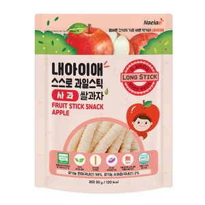 내아이애 유기농 스스로 과일 롱스틱 30g, 사과, 1개