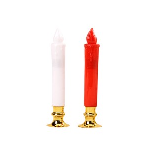 메이크마인 led 촛불 candles 13cm, 화이트 + 레드