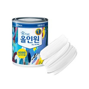 KCC페인트 숲으로올인원 유광 수성 페인트 0.9L, 백색, 900ml, 1개