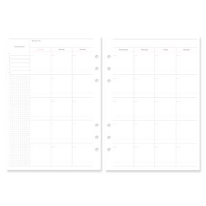 세컨드맨션 6공 다이어리 리필 속지 176p 세트