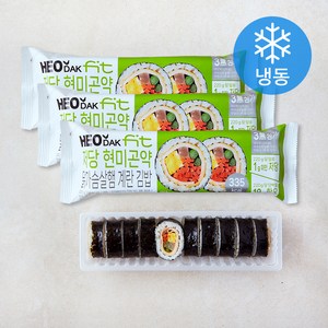 허닭 FIT 저당 현미곤약 닭가슴살 햄계란 김밥 (냉동), 220g, 3개