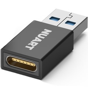 누아트 고출력 USB 3.0 to C타입 PD / QC 변환 OTG 젠더, 블랙, 1개