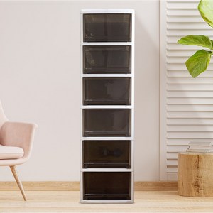 보노하우스 맥스 서랍장 6단, 1개, 다크투명