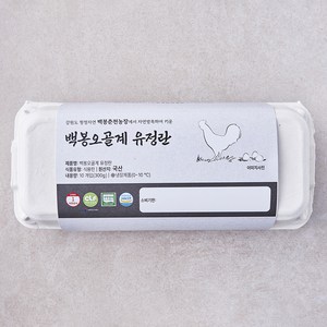 자연애찬 무항생제 인증 백봉오골계 유정란 1번란 300g, 10구, 1개