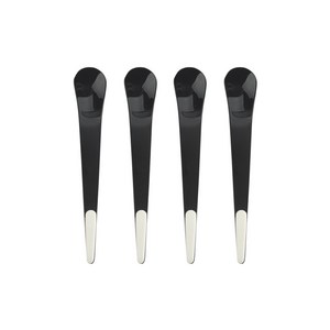 보겐 국산 슈가 티스푼, 무광 블랙 + 화이트(손잡이), 4개