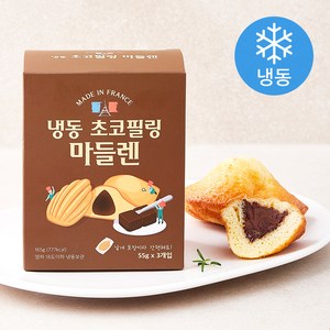 초코필링 마들렌 3입 (냉동), 165g, 1팩