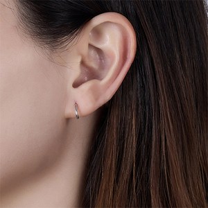 젤루나 써지컬 초슬림 심플 원터치 링 귀걸이 두께 1.2mm x 링 내경 6mm P-03 2p