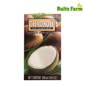 킹 푸드 차오코 코코넛 밀크 500ml THAI CHAOKOH COCONUT MILK 500ml KING FOOD, 1개