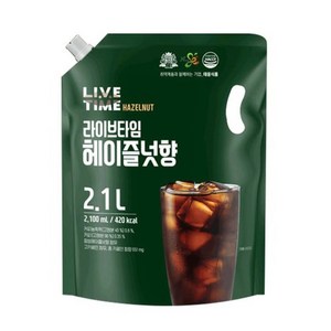 [태웅식품본사] 라이브타임 헤이즐넛향, 1개, 2.1L