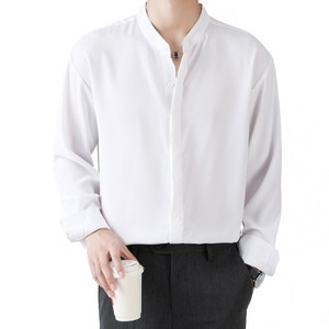 셔츠온 남성용 구김없는 차이나카라 셔츠