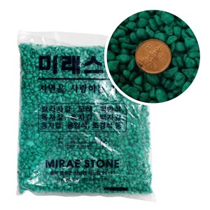 칼라스톤 화분 마감재 색자갈 초록 1kg, 1개