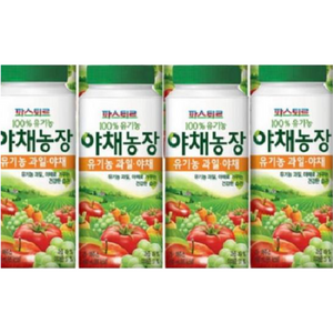 파스퇴르 파스퇴르 유기농 야채농장 과일야채190ml, 12개, 190ml