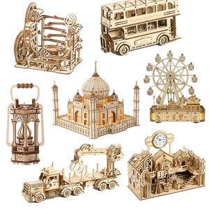 3D 고퀄리티 시리즈 입체퍼즐 나무퍼즐 모형 만들기 집중력 향상 DIY 퍼즐, 선물의집