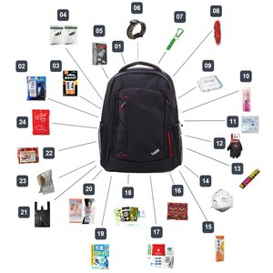 안전닷컴 서바이벌 재난 생존 가방 배낭 지진 태풍 재난 사고 대비용 39종, 상세페이지참조()