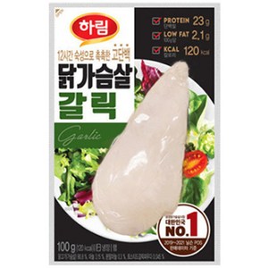 하림 닭가슴살 갈릭, 100g, 6개