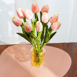 할메이드 생화같은 조화 꽃 hf01 튤립 10p, hf01 튤립 핑크10P, 10개