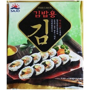 구운김밥김 사조 100매 X 60개 김밥김 대용량 식당용, 본상품선택, 220g