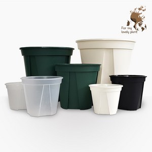 원형 슬릿화분 플분 슬릿분 관엽식물 화초 제라늄, 블랙