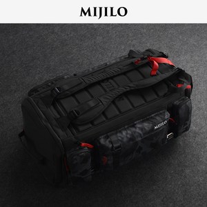 Mijilo MIJILO 대용량 농구 가방 트레이닝 가방 다기능 피트니스 가방 건식 및 습식 분리 남성용 스포츠 백팩, 검은 위장