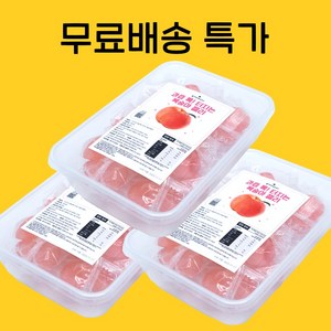 과즙 톡 복숭아 젤리 개별포장 유치원 요양원 어린이집 골프간식 까먹는젤리, 3개, 200g