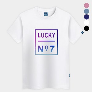 진마니아 럭키세븐 라운드 남녀공용 빅사이즈 반팔티 TS-322