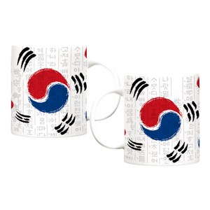 berryston 태극기 머그컵 세트 2개입 굿즈, 혼합색상, 2개