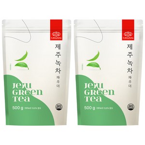 까로망 제주 녹차 라떼 파우더 500g 그린티 분말, 1개, 2개입