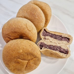 [무가당 통밀팥빵 예약주문 ] 새싹발아 통밀빵 통밀세상 무설탕 통밀 프리미엄팥빵, 5개, 135g