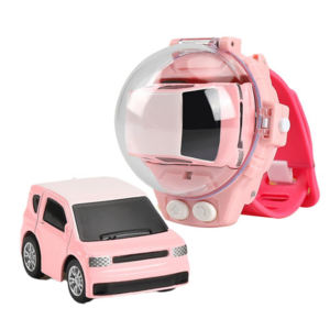 핸드워치 미니카 손목시계 원격제어 충전식 배터리 무선조종 장난감, 핑크
