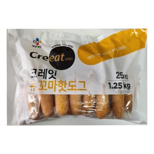 CJ 크레잇 뉴 꼬마핫도그 1.25kg (50gx25개) / 아이간식, 1개, 상세설명 참조