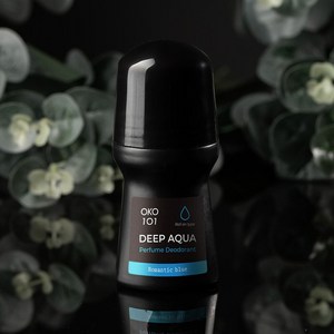 OKO101 비건 저자극 데오드란트 알미늄 프리 비건데오드란트 롤온 60ml 로맨틱블루 남성, 1개