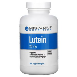 레이크에비뉴 뉴트리션 Lake Avenue Nutition 루테인 Lutein 20mg 베지 소프트젤 360정, 1개, 360 Count