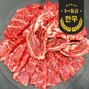 마블링 가든 최고급 투뿔 한우1++ 소고기 구이 모듬 세트, 1개, 600g