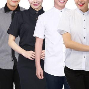 여자 빅사이즈 기본 반팔 블라우스 셔츠 유니폼 SE130