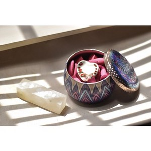 제이아로마향 태국 아로마 콘향 꽃잎 원형 틴케이스 세트, 라벤더