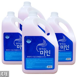 향기나는미인 대용량 바디워시 4000ml(핑크) x 4개, 4L