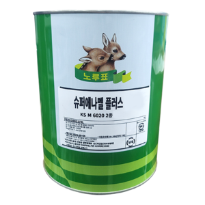 노루페인트 목재 철재용 유성페인트 슈퍼에나멜 플러스4L, 밝은회색(유광), 4L, 1개