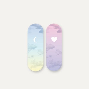 [스마트밴드] 아이엠스튜디오 컬러클라우드 핑거 그립 모모밴드 휴대폰 거치대 1+1, 1개, 컬러클라우드 / 블루,퍼플 1+1