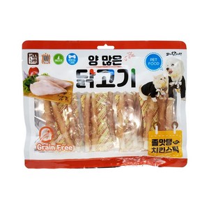 양많은 치킨스틱 300g 대용량 닭고기육포 우피스틱 스트레스해소 치석제거 그레인프리 강아지간식, 1개