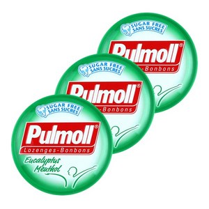 펄몰 pulmoll 슈가프리 무설탕 당뇨 캔디 유칼립투스 멘톨맛, 45g, 3개