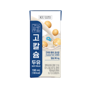 건국대학교 고칼슘 두유, 190ml, 48개