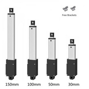 리니어 엑츄레이터 액추에이터 DC 12V 소형 선형 액츄에이터 스트로크 30mm 최대 힘 33Lbs 캐비닛 용 전기 모터 창 오프너 Robitcs 무료 브래킷 포함, 4.Load 20N - Stroke 150mm